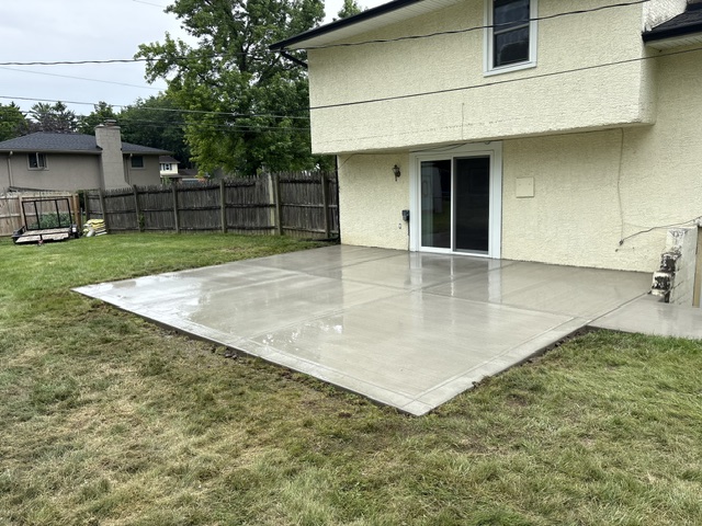 patio fresh concrete