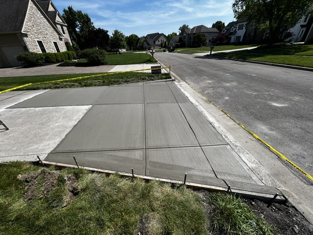 concrete poured