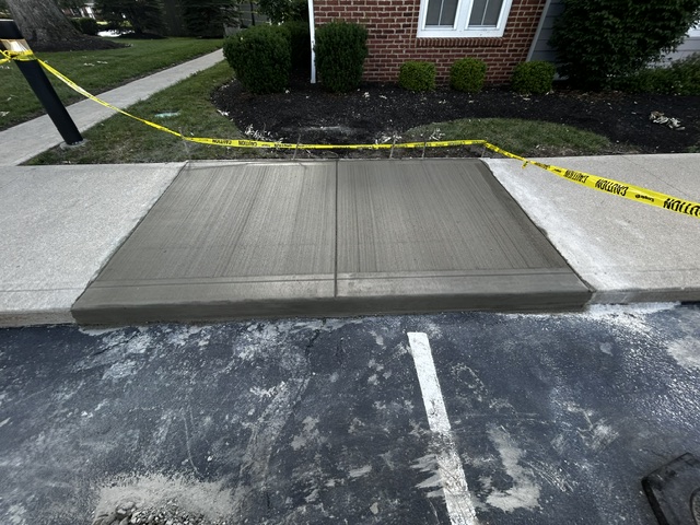 sidewalk concrete re-done