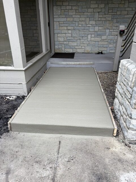 front walkway concrete